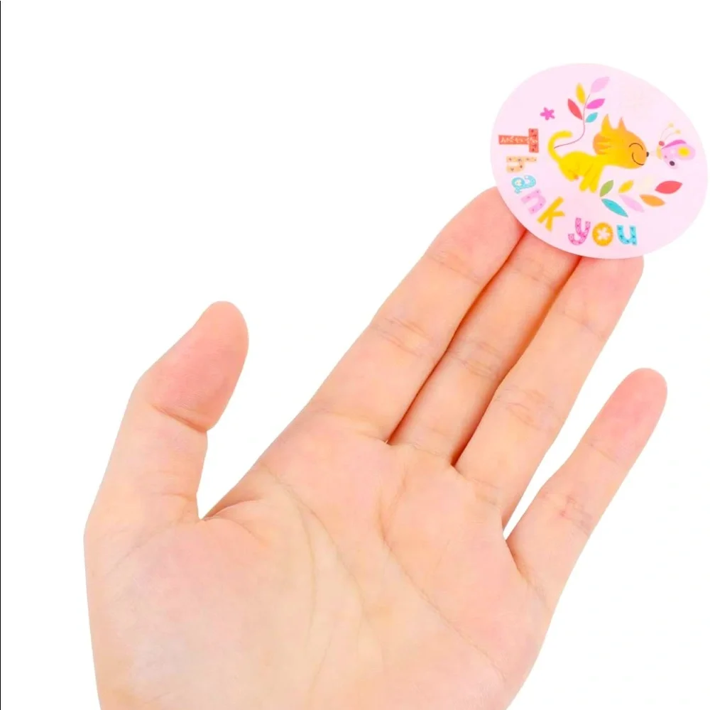 🏷 100 Thank You Kitten / Cat Stickers